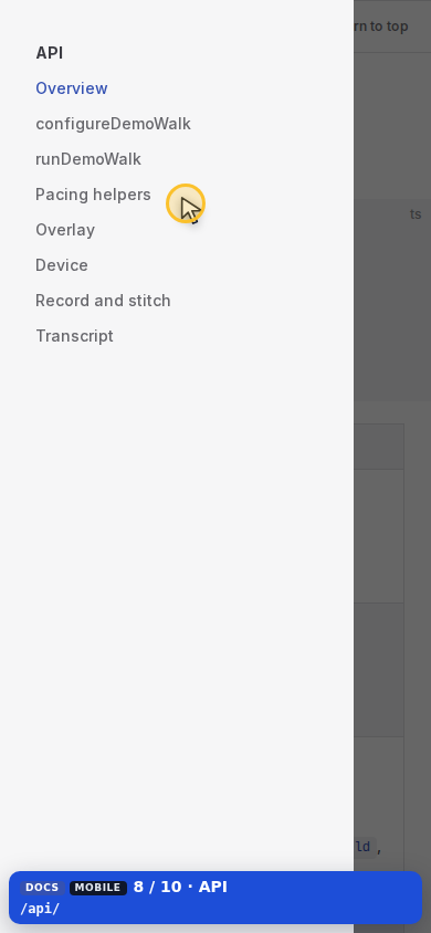 Mobile — Pacing