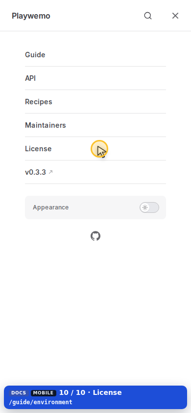Mobile — License